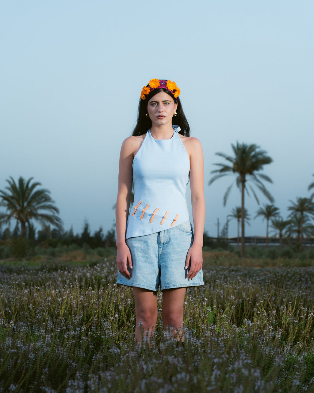 Light Blue Halter Top