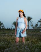 Light Blue Halter Top