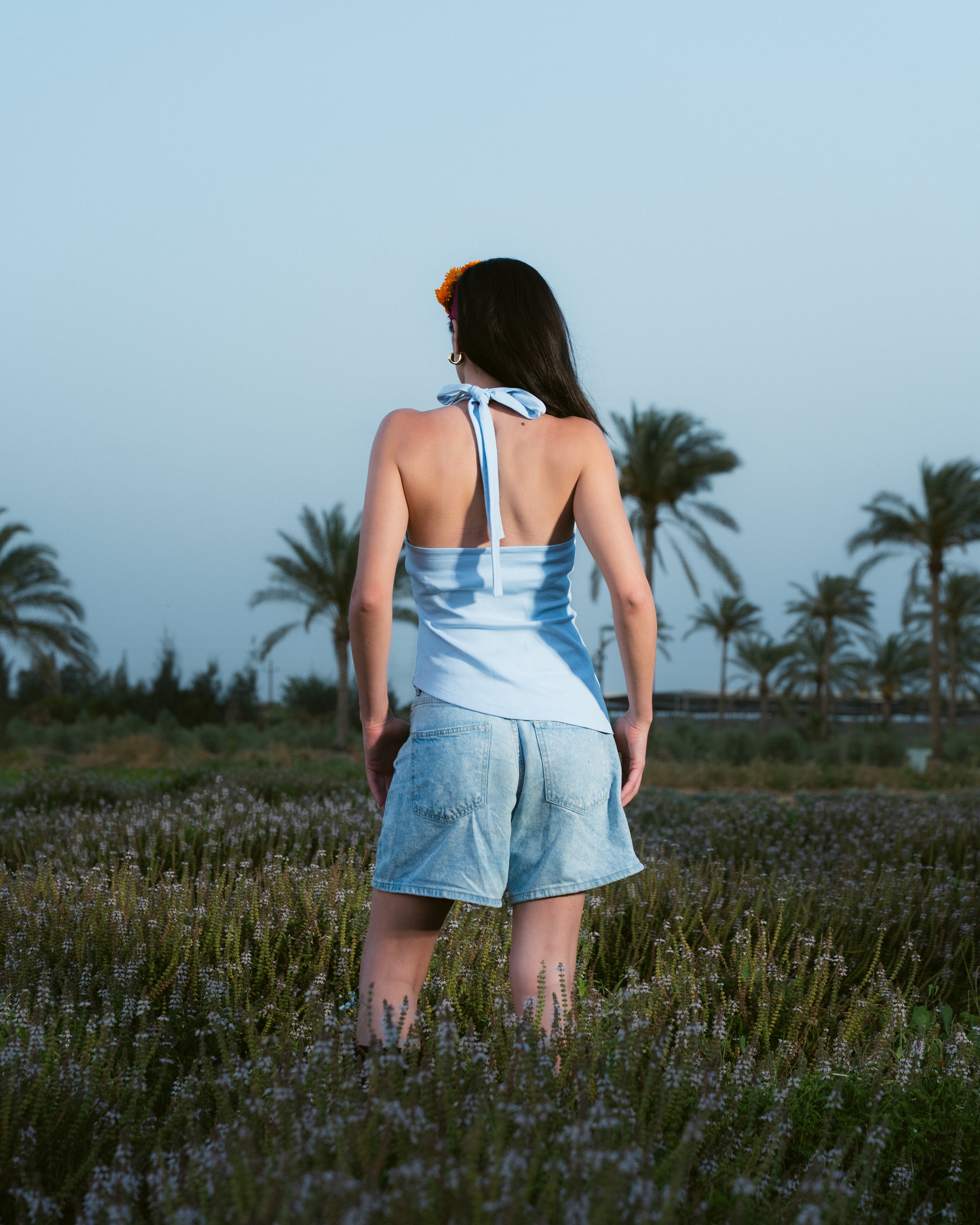 Light Blue Halter Top