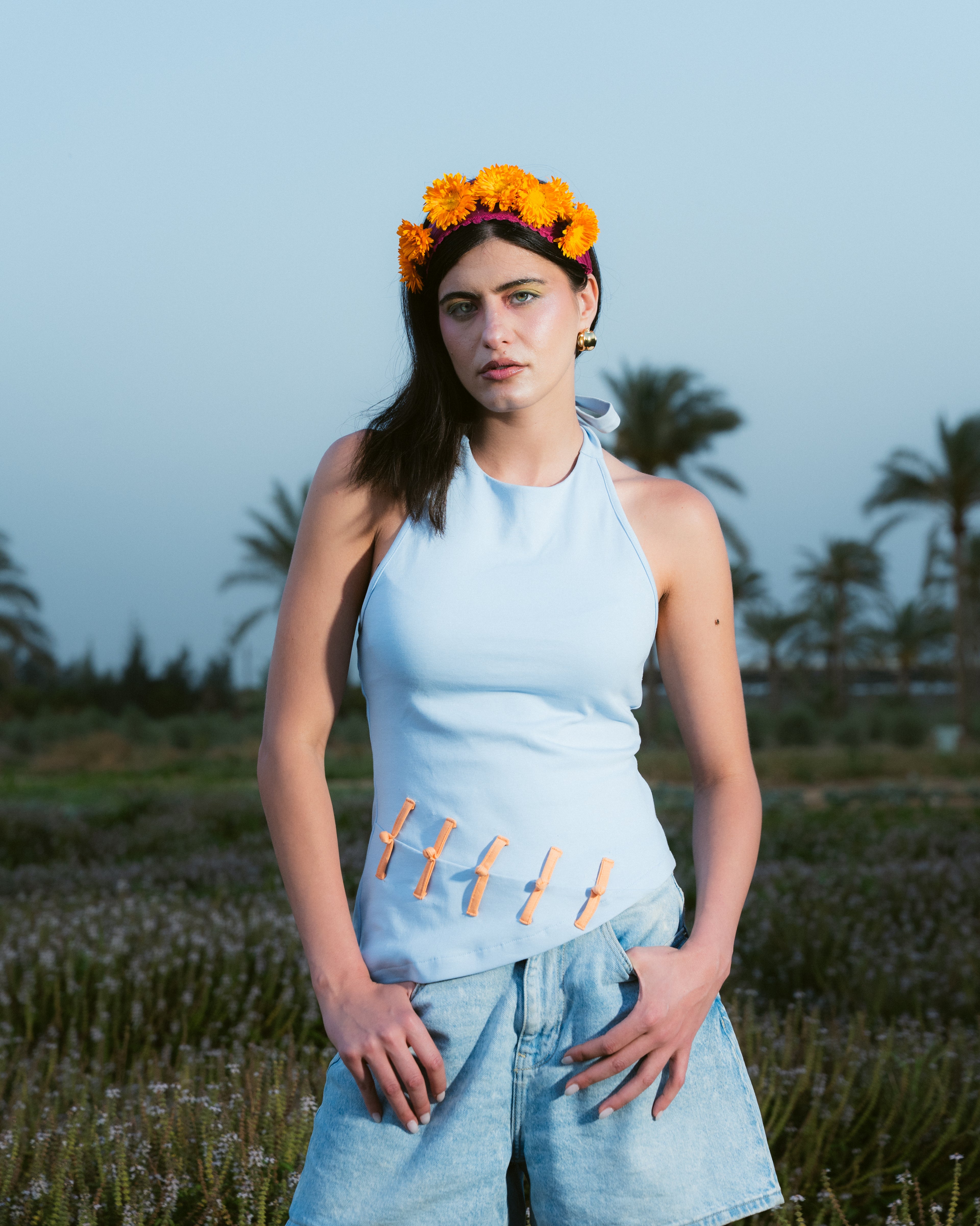 Light Blue Halter Top