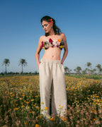 Striped Beige Pants