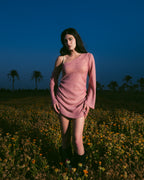 Off Shoulder Pink Dress